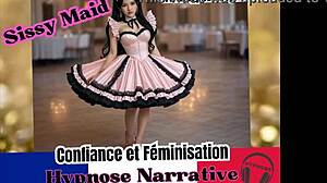 in sissy france, the hypnosis turns him into a confident sissy maid through immersive feminization