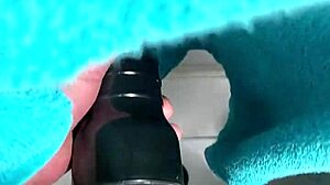 Damn! Black cock slams fleshlight hard after a cold shower!