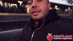 Curvy Blonde Nerd Mariella Sun Gets Cumshot on Glasses in Public!