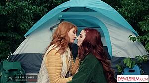 Lacy lennon experiences her first lesbian fisting at summer camp with rimjob