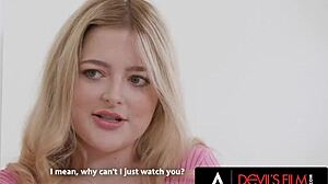 Devils film gorgeous milf mellanie monroe gets fucked while her wild stepbae masturbates!