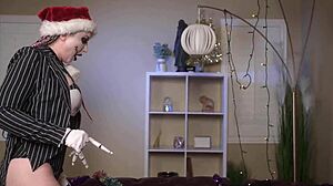 xxx-mas lesbian toy play with strapon, black and latina sluts kissing and licking big tits 😘