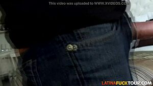 Young Latina licks big cock before fucking for facial