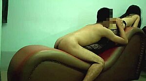 Myanmar cheating wife gets bent over on sofa for hot action! 🔥
