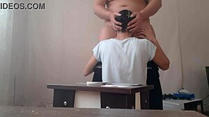 who lost the card game performs the forfeit with a lick in this lesbian illusion