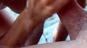 Risky beach blowjob with sloppy teen model in pov backstage.