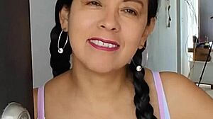 Hot private english class with big tits latina student and big cock