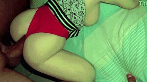 I watch this 18 year old latina girl get her first anal with a thick cock