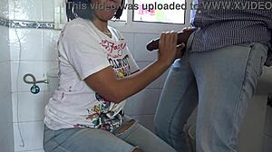 African boss commands turkish milf to suck big black cock