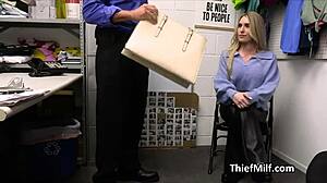 Can busty cougar handle horny mall cops tearing clothes?