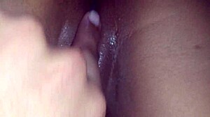 What does morena do with her wet pussy?