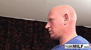 busty brunette milf gets fucked in front of her husband with intense passion