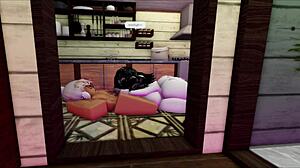 wife makes me a meal so i gave her my cock