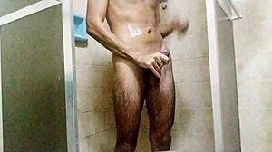 Bathing in the tub while pleasuring herself intensely