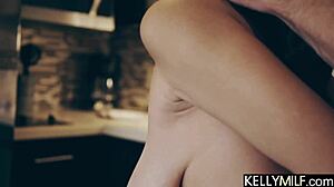 ella knox uses throat and huge tits to milk big dick and gets fucked rough