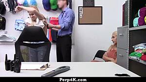 hot shoplifting step mom and daughter punished by guard