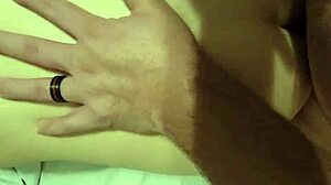 sexy wife teases husband with blowjob then he bends her over bed and cums on ass