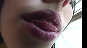 brunette teen slut gives jerk off instructions