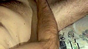 mature handjob on big cock leads to cum swapping at night
