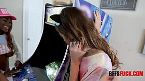 Arcade Sluts Get Spanked And Groped In Hardcore Gangbang