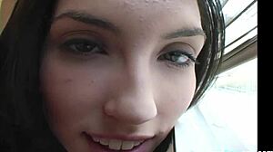 brunette teen slut gives jerk off instructions