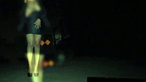 Halloween night with a big black round ass