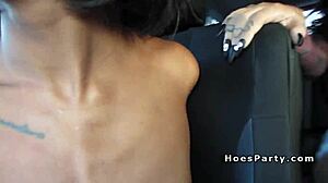 These Three Amateurs Driving With Bare Boobs Exposed