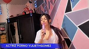 naughty girl in short dress without panties teases with ass movements in real homemade video.