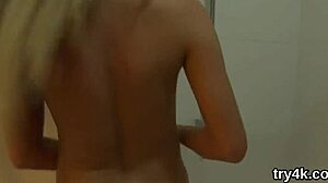 nice sweetie gives pov blowjob then gets her tight pussy plowed hard