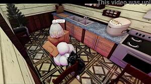 wife makes me a meal so i gave her my cock