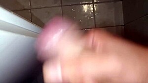 Stepson Voyeur Spies Mommy in Shower Jerking Hard Wet Cock for Cuckold Wife