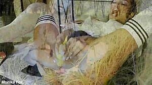 Hey, Monika Fox Really Enjoys Fucking Her Pussy with Huge Dildos and Toys