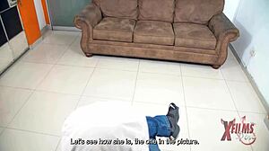 Venezuelan plump woman with small tits gets fucked in casting