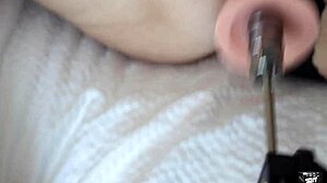 Mistress kora bells uses sex machine for solo masturbation in wedding bride domination scene