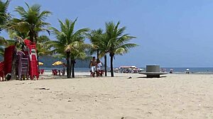 I can't believe this brunette Brazilian MILF takes a big dick in her asshole so well