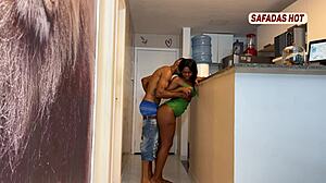 I Cum Deliciously on Delivery Guy in Bent Over Doggystyle Riding