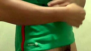 Mexican Footballer Boldly Masturbates in Gym Bathroom