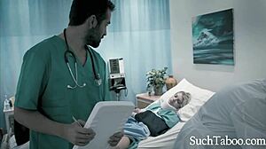 perverted doctor probes hot teen 18+ patient arya fae in uniform