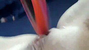 Amateur teen 18+ masturbates with dildo 2