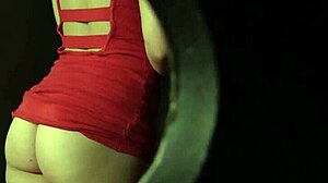 Redhead Monica kneels in confessional sucking big cock!