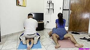 Friend's wife gives massage, I fuck her hard