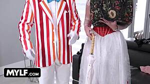 Naughty Nanny In Mylf Parody Teaches With Cum On Her Big Tits 😈