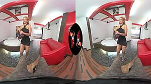 Pierced Nipple Babe Screams For More Sex In VR!