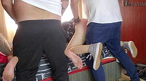 swap girlfriends with your friend and fill the same tight pussy with creampies in this ffm orgy