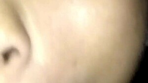 this pretty shaved student sucks cock until squirting wet in mouth