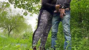 I felt my mother-in-law's camel toe in those tight leggings while she jerked me off