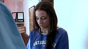 Belle Knox Takes The Coachs Big Dick For Bent Over Riding