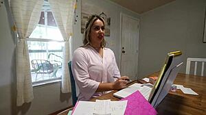 Step-mom rides big cock in doggystyle and blowjob scene