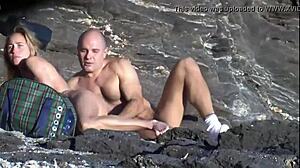 Mature Couple Fucks on Beach