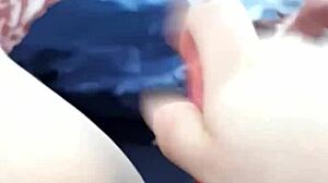 Amateur teen 18+ masturbates with dildo 2